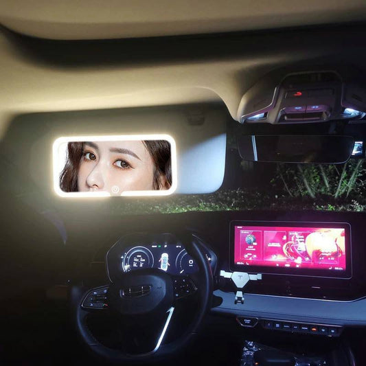 Glow Mirror Espejo LED para auto| Maquillaje perfecto en el auto